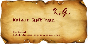 Kalauz Gyöngyi névjegykártya