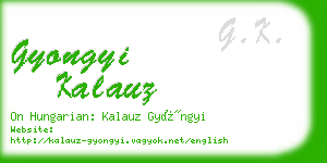 gyongyi kalauz business card